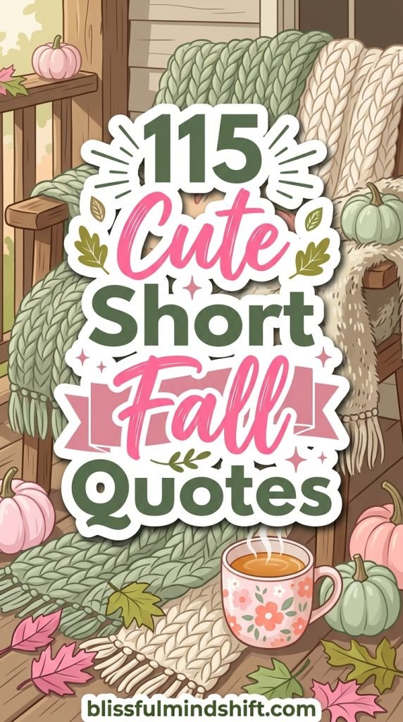 Sometimes you just need a few good words to match the feeling of a crisp fall day. This blog post gives you over 100 short fall quotes so you always have something ready to share. Whether you're looking for cute autumn quotes or simple cozy sayings, the list covers it all. Every quote is short, sweet, and made for the season.