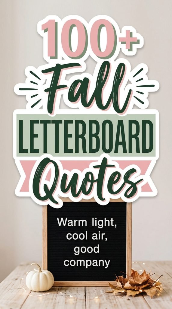 Your letterboard deserves a cozy fall makeover and this post makes it so easy. You get over 100 fall quotes to mix and match all season long. From sweet and simple to warm and Thanksgiving inspired, the options cover every mood. With so many letter board quotes in one place, you will always have a fresh saying ready to go. Find your favorites and start styling your board today.