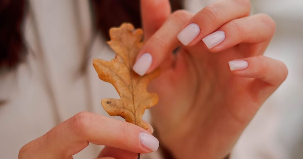 Milky White Square Nails