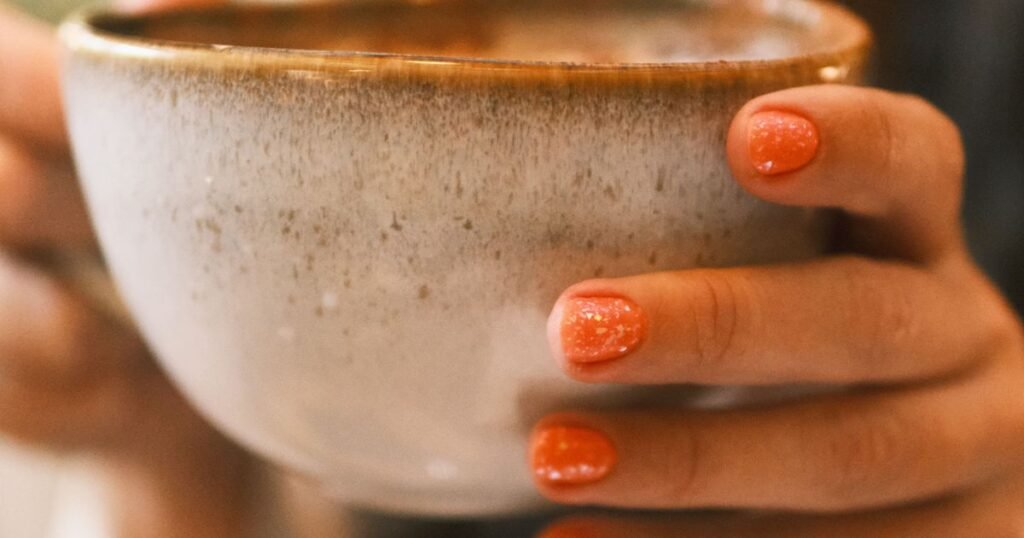Speckled Pumpkin Spice Nails