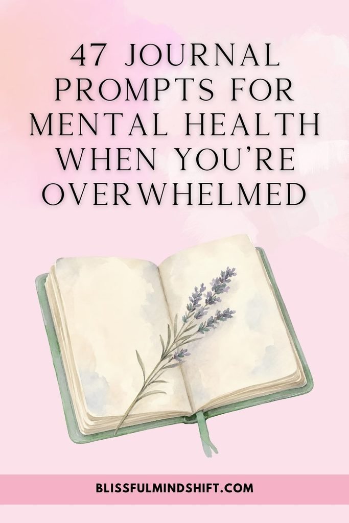 When everything feels like too much, putting your thoughts on paper can help you make sense of what you're carrying. These journal prompts for mental health will help you explore difficult emotions, anxious thoughts, stress, boundaries, and the things you need right now. Pick one prompt, grab your journal, and give yourself a few quiet minutes to write honestly.