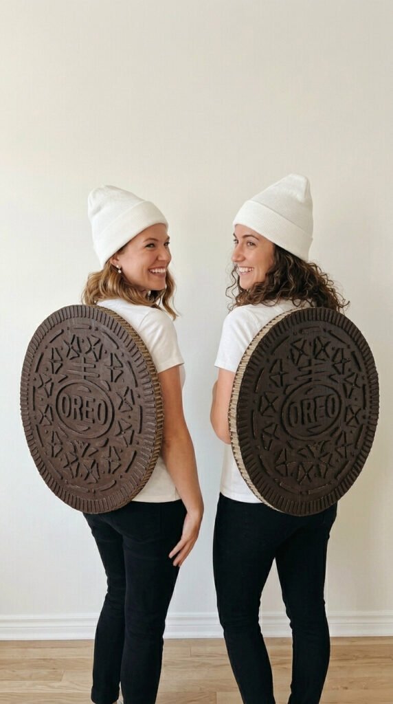 An Oreo Cookie costume