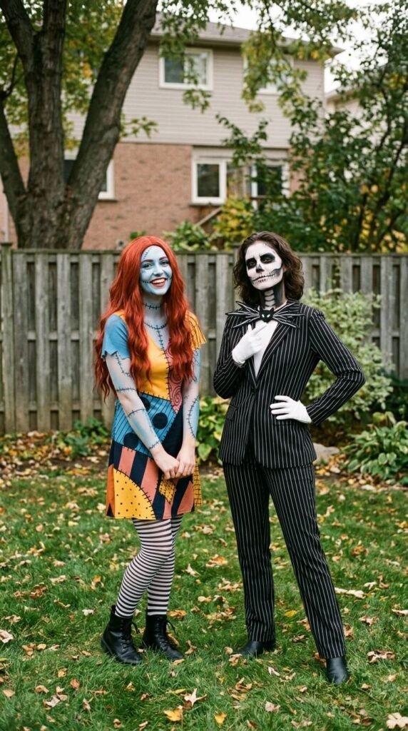 Jack and Sally from The Nightmare Before Christmas