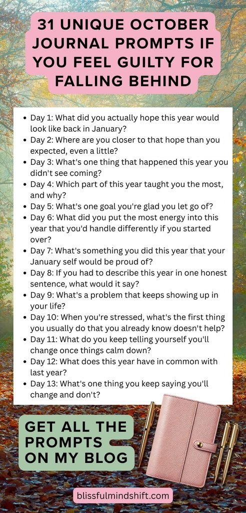 31 Unique October Journal Prompts If You Feel Guilty For Falling Behind