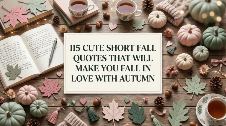 115 Cute Short Fall Quotes That Will Make You Fall in Love With Autumn