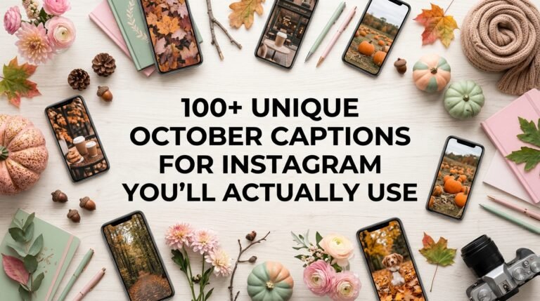 100+ Unique October Captions for Instagram You Will Actually Use