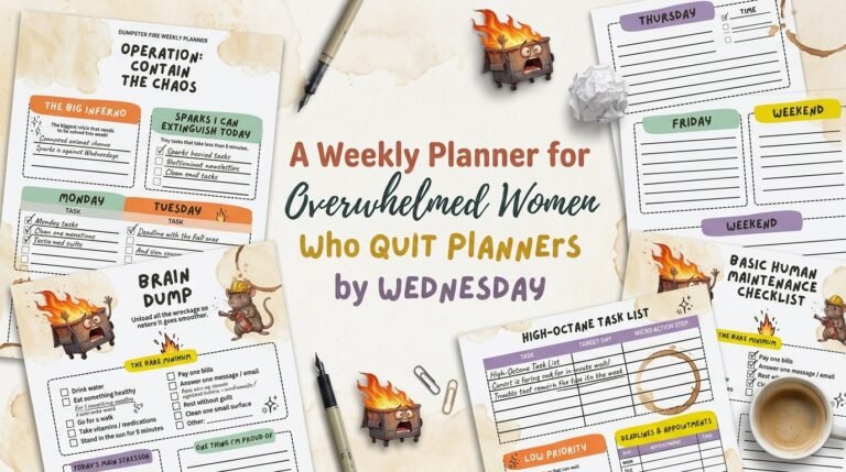 A Weekly Planner for Overwhelmed Women Who Quit Planners by Wednesday